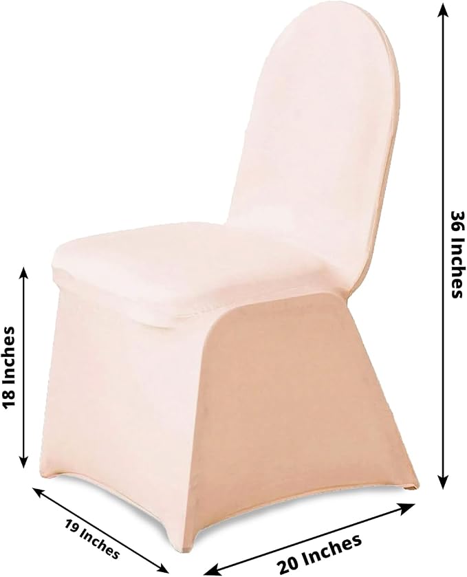 Efavormart 1 Set Spandex Stretch Blush Chair Covers Universal Banquet Chair Covers for Party Dining with Foot Pockets Washable Wedding Chair Slip Covers for Outdoor - Image 6