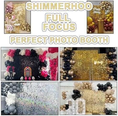 Shimmer Wall Backdrop - 24pcs Decorations Panel | Wedding, Birthday, Anniversary, Engagement & Bridal Shower Party Decor Panel (Silver) - Image 6