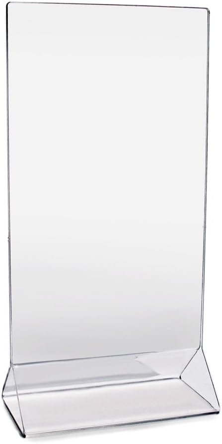 New Star Foodservice 22971 Acrylic Table Menu Card Holder, 4 x 8 Inch, Clear Plastic Display Sign Stand for Restaurants, Offices, Hotels, Events, and Retail Counters, Set of 12 - Image 2
