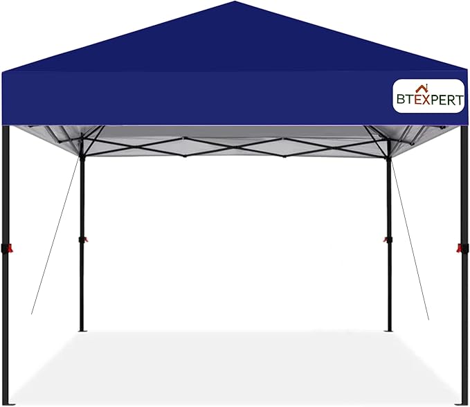 BTEXPERT Set of 2, 10' x10' Instant Pop Up Canopy Tent Easy Setup 1-Touch Button Push Portable Commercial Freestanding Sun Shelter Outdoor Gazebo w/Bag for Party Patio Beach Picnic Camping