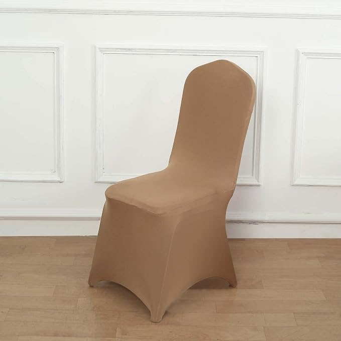 Tableclothsfactory Taupe Stretchy Spandex Fitted Banquet Chair Cover Dinning Event Slipcover for Wedding Party Banquet Catering - Image 6