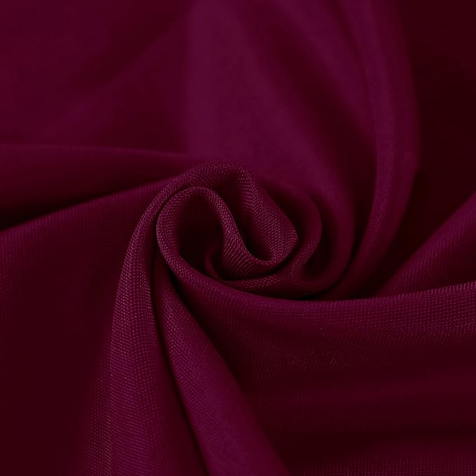 Fokitut 2 Pack Waterproof Round Tablecloth, 120 Inch, Stain Resistant and Wrinkle Polyester Table Cloth, Fabric Table Cover for Kitchen Dining, Wedding, Party, Holiday Dinner-Burgundy - Image 4