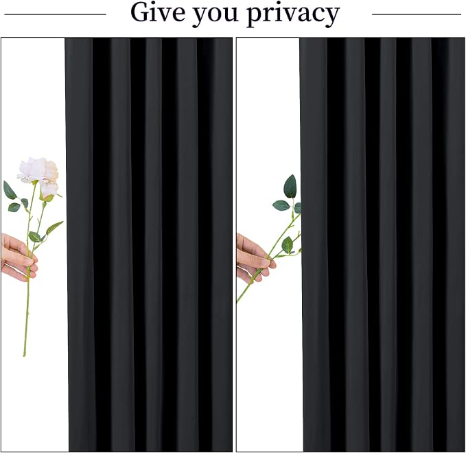 10ft x 10ft Black Backdrop Curtain for Parties Black Wrinkle Free Backdrop Drapes Panels for Birthday Party Wedding Photo Photography Polyester Fabric Background Decoration - Image 8