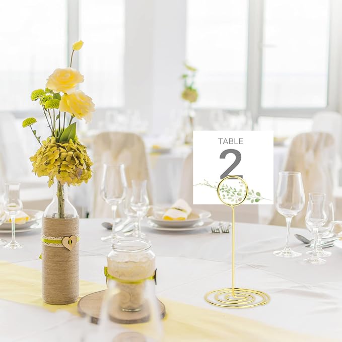 12 Pieces Note Card Photo Holder, Table Number Holders for Weddings, 120 mm Photo Name Card Holders, Place Memo Card Holder for Banquets, Parties, Restaurants - Image 4