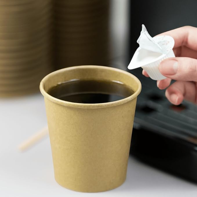 Karat 10 oz Coffee Cups, Disposable Paper Hot Cups Kraft, 90mm, 1000ct | C-K510K, Double Poly Lined, Leak-Resistant Design, Restaurants and Cafes, Tea Service, Hot/Cold Beverages - Image 5