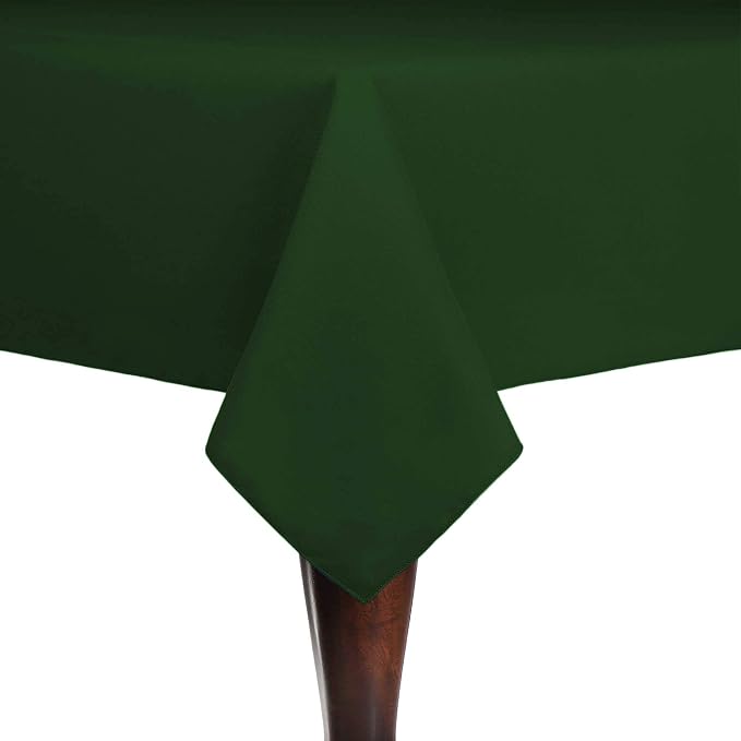 Ultimate Textile 72 x 72-Inch Square Cotton-Feel Tablecloth, Hunter, 2 Pack by UltimateTextile