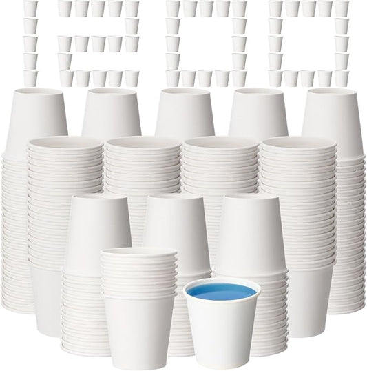 Jingmore 1200 Pack 2 oz Disposable Paper Cups Small Paper Coffee Drink Cups for Candy, Biscuits, Bathroom Use, Parties, Picnics, and Travel(White) by Jingmore