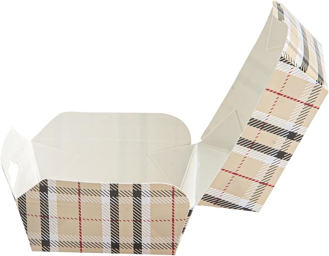 Restaurantware Paper Plaid Slider Box, 2.5 x 2 In, 100 Pack - Image 16