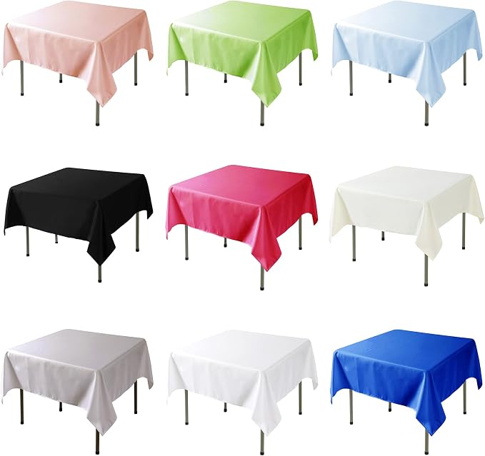 Fokitut 2 Pack Waterproof Square Tablecloth, 70x70 Inch, Stain Resistant and Wrinkle Polyester Table Cloth, Fabric Table Cover for Kitchen Dining, Wedding, Party, Holiday Dinner-Gold - Image 6