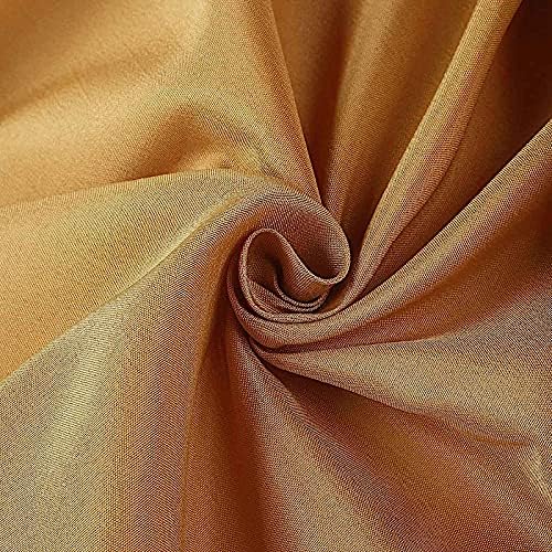 Balsa Circle 6 pcs 108 inch Gold Round Polyester Tablecloths Fabric Table Cover Linens for Wedding Party Banquet Reception Events Kitchen Dining - Image 8