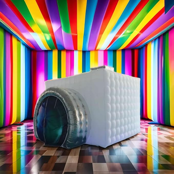 SAYOK Inflatable Photo Booth Backdrop with LED Light is Suitable for Outdoor Events, Birthday Parties, Photo Booth Backdrop for Wedding, Event, Show(Logo not Include)