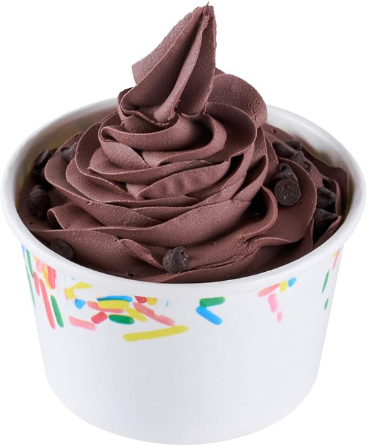Restaurantware Ice Cream Cups 50 Pack of 8 oz Leak-Resistant Disposable Dessert Bowl Frozen Yogurt Cup Round Paper Container For Cold And Hot Desserts by Restaurantware