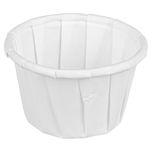 Restaurantware-Sustain 0.5 Ounce Portion Cups, 2000 Disposable Condiment Cups - Compostable, Versatile, White Paper Sample Food Cups, Stylish, For Serving Dips, Jams, Sauces, Nuts, And More by Restaurantware