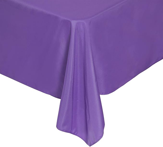 Cupuamon Rectangle Tablecloth 90x156 inch Washable Polyester Fabric Table Cloth for Wedding Party Dining Banquet Decoration（90x156,Purple） - Image 7