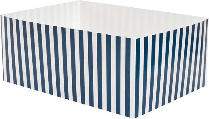 Restaurantware Bio Tek 8.4 x 6.1 x 3.5 Inch Burger Trays 100 Disposable Paper Food Trays - Sustainable Sturdy Blue And White Paper Movie Snack Trays For Meals Snacks And Baked Goods - Image 2