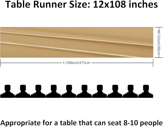 6Pack Table Runner 12 x 108 Inches Satin Silk Table Runner for Wedding, Birthday Party, Banquets, Graduations Decoration, fit Rectange and Round Table-Champagne - Image 2