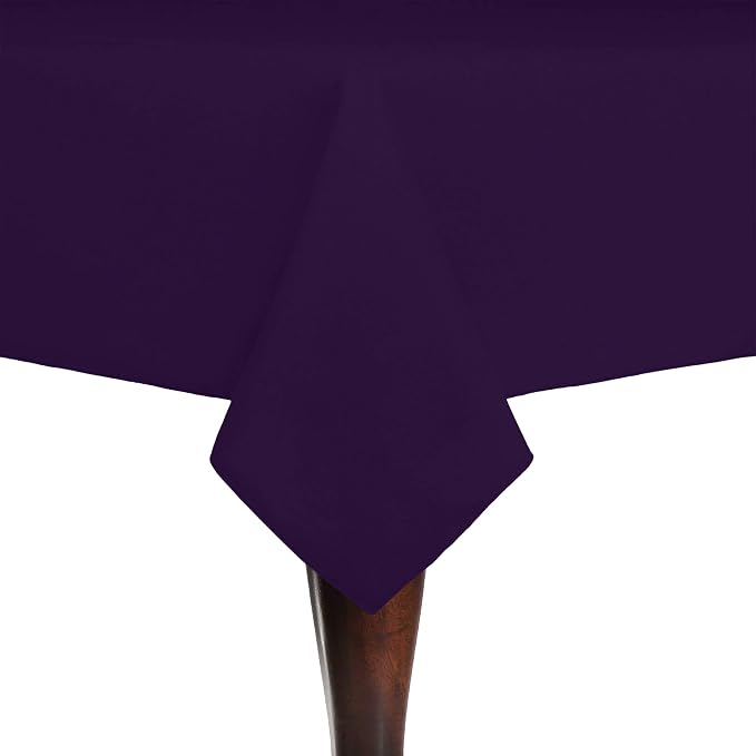 Ultimate Textile 72 x 72-Inch Square Cotton-Feel Tablecloth, Purple, 3 Pack by UltimateTextile