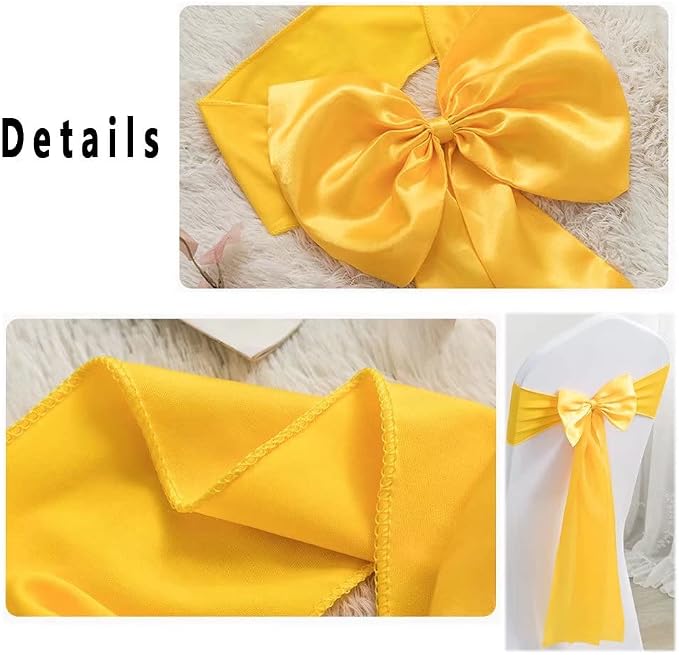 Pack of 10 Satin Stretch Chair Sash Bow, No Need Tied, Spandex Chair Bands, Chair Ribbons Bows for Hotel Wedding Party Banquet Birthday Reception Decor (Green) - Image 3