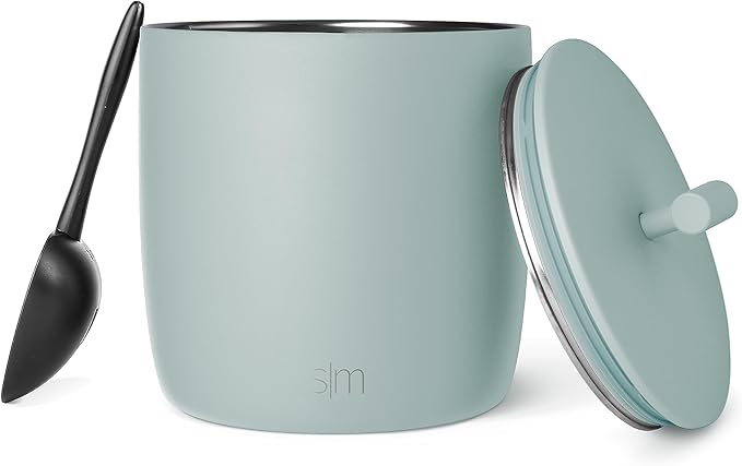 Simple Modern Vacuum Insulated Ice Bucket with Lid and Scoop | for Cocktail, Champagne, Wine, Beer, & Hosting | Stainless Steel 100oz Capacity for Large Parties | Rocks Collection | Sea Glass Sage
