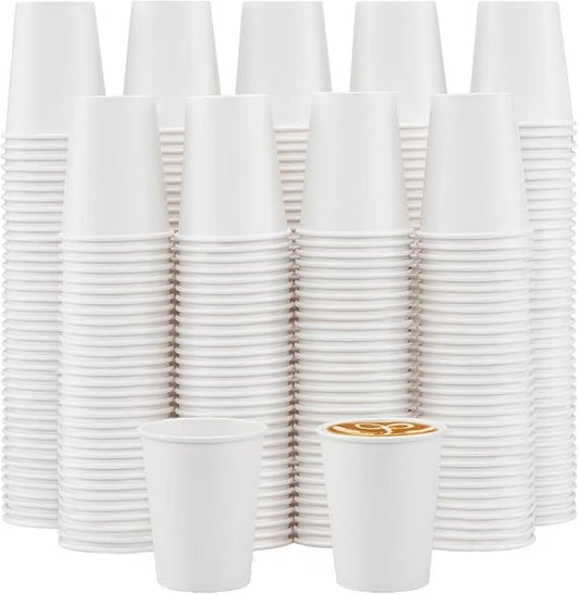 Clawsoff 200 Count Paper Cups 10 oz Disposable Hot Beverage Coffee Cups | Thickened Durable Drinking Cups, Hot or Cold Beverage, Leak Proof, BPA Free, for Home, Office, Party, Picnic, Events by BuyNow