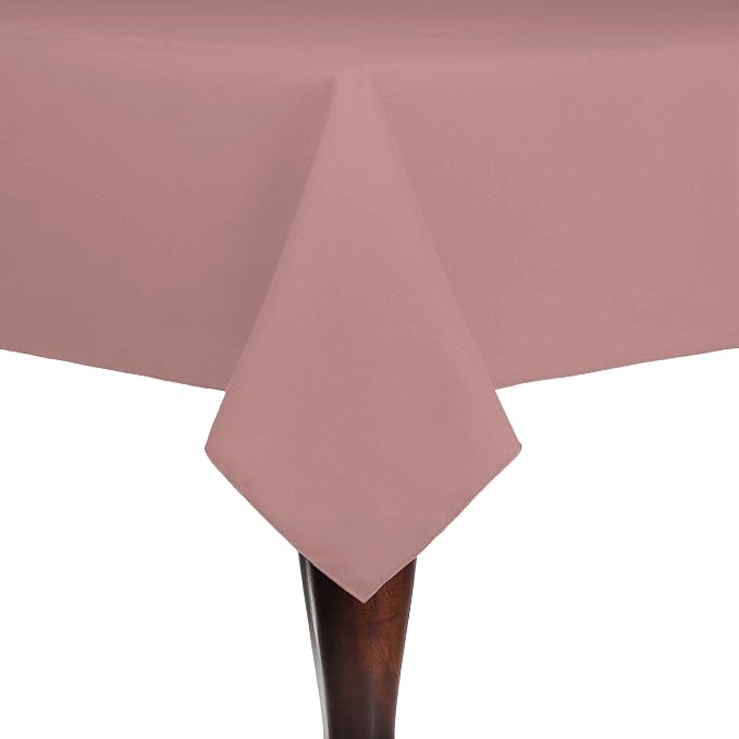 Ultimate Textile 72x72-Inch Cotton-Feel Tablecloth, Dusty Rose, 3 Pack by UltimateTextile