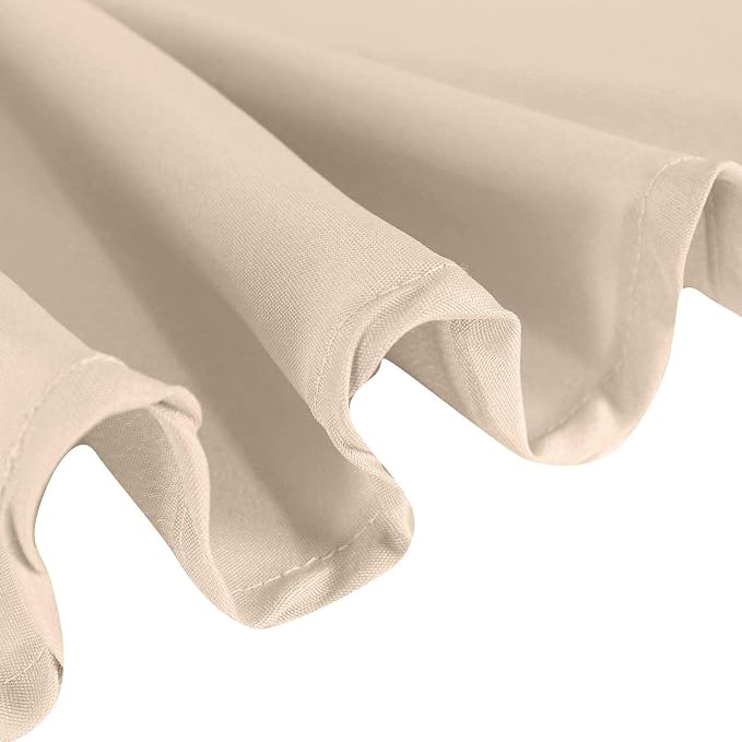 BalsaCircle 6 pcs 90 inch Nude Round Washable Polyester Easy-Care Tablecloth for Indoor and Outdoor Bridal Shower Wedding Table Buffet Table Parties Kitchen Dining - Image 7