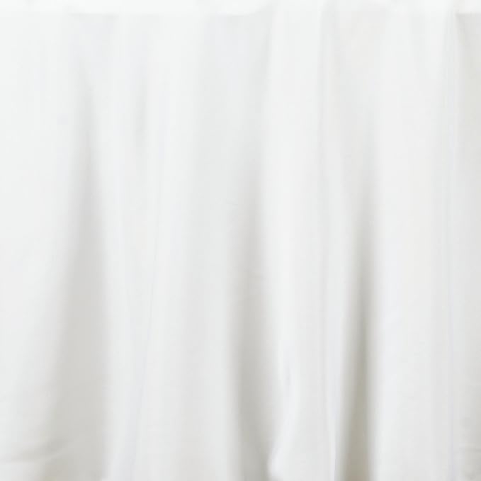 6 pcs 132 inch Ivory Round Polyester Tablecloths Fabric Table Cover Linens | 132" Washable Fabric Table Cloth Covers for Party Wedding Reception Buffet Events Catering Dining Kitchen Dining - Image 3