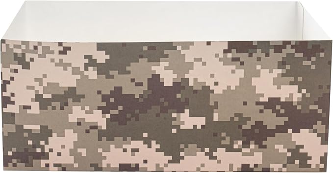 Restaurantware Bio Tek 8.4 x 6.1 x 3.5 Inch Burger Trays 100 Disposable Paper Food Trays - Sustainable Sturdy Camouflage Paper Movie Snack Trays For Meals Snacks And Baked Goods - Image 6