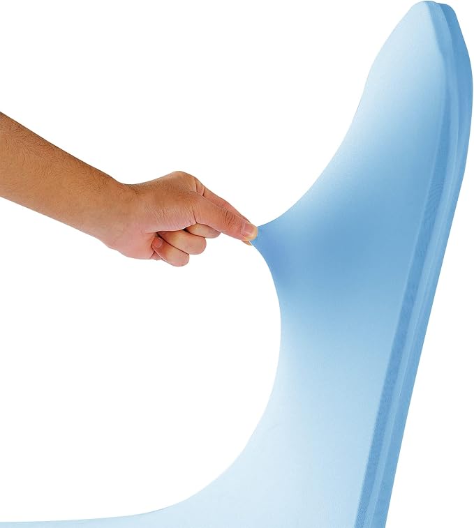 Spandex Chair Covers, 12PCS, Washable Protector for Living Room, Party, Banquet, Wedding, Hotel (Blue Mist) - Image 6