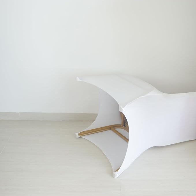 30 80 100Pieces White Wedding Chair Covers Stretch Polyester Spandex for Wedding Party Banquet Seat Covers (White Arch, 80PCS) - Image 4
