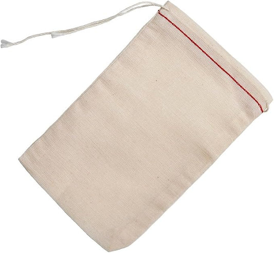 Celestial Gifts Small 3x5 Cotton Muslin Drawstring Bags, Pack of 100 | 100% Cotton, Made in USA, Red Hem & Natural Drawstring, Reusable Tea, Jewelry, Gift, Spice & Sachet Bags, Craft Pouches by CelestialGifts