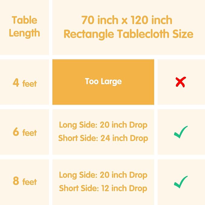 BRILLMAX 6 Pack Black Tablecloths 70x120 Inch for 6-8ft Rectangle Tables | 150 GSM Polyester Fabric, Universal Fit, Water, Stain & Wrinkle Resistant Cloth Cover for Wedding Reception Banquet Party - Image 6
