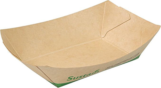 Restaurantware Paper Food Boat 400 Pack 4 oz Leak-Resistant Disposable Boat Tray Appetizer Serving Tray Durable Kraft Ideal For Rustic Food Presentation by Restaurantware