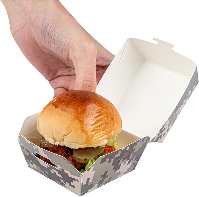 Restaurantware Camouflage Paper Slider Box, 2.5 x 2 In, 100 Pack - Image 12
