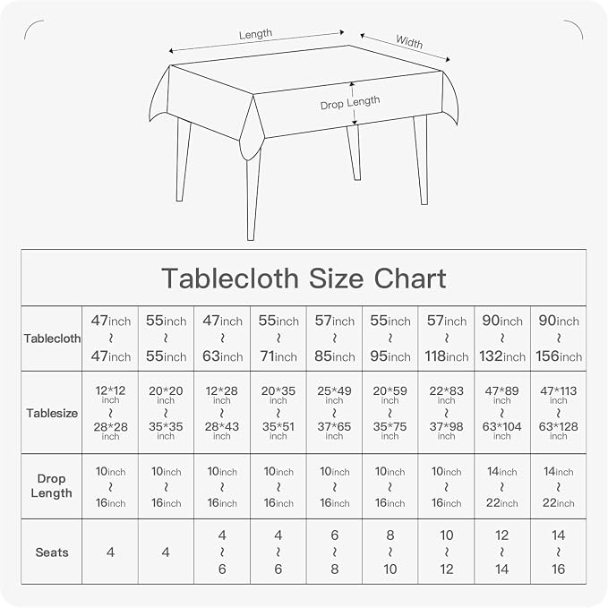 BALCONY & FALCON Rectangle Table Cloth Waterproof Golden 85"x57" | Rectangular Washable Wrinkle Resistant Table Cloth Linen Fabric Tablecloths for Dining Party Kitchen Wedding and Outdoor Use - Image 7