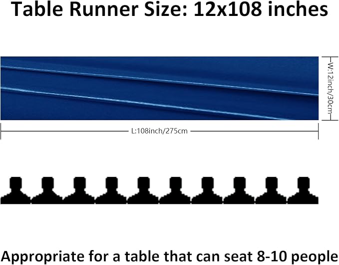 6Pack Table Runner 12 x 108 Inches Satin Silk Table Runner for Wedding, Birthday Party, Banquets, Graduations Decoration, fit Rectange and Round Table-Royal Blue - Image 2