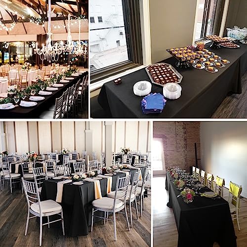 12 Pack Black Tablecloth for Rectangle Table 90 x 156 Inch - Image 5