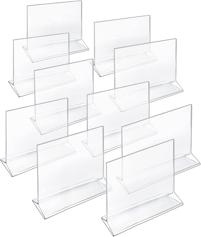 Azar Displays 142717 8.5-Inch Width by 8.5-Inch Height Top-Load Acrylic Sign Holder, 10-Pack, clear - Image 2