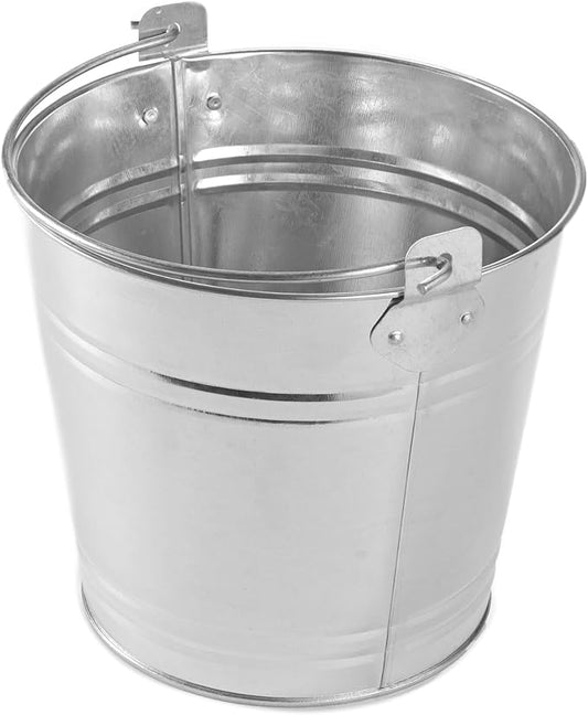 American Metalcraft PTUB87 Natural Galvanized Steel Pail with Handle, 1.16-Gallon, 8" Diameter, Silver