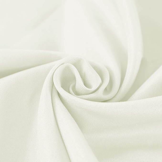 Fokitut 12 Pack Waterproof Round Tablecloth, 120 Inch, Stain Resistant and Wrinkle Polyester Table Cloth, Fabric Table Cover for Kitchen Dining, Wedding, Party, Holiday Dinner-Ivory - Image 4