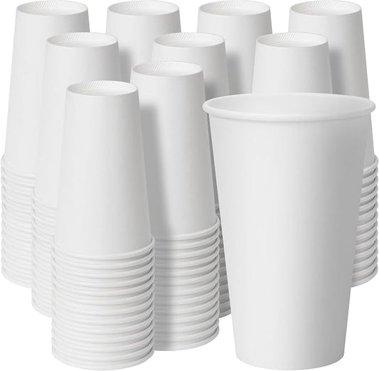 RACETOP Disposable Paper Coffee Cups 16 oz 500 Pack | BPA-free, Ideal for Office, Home, Coffee Shop, Picnic, Parties, Daily Use by RACETOP