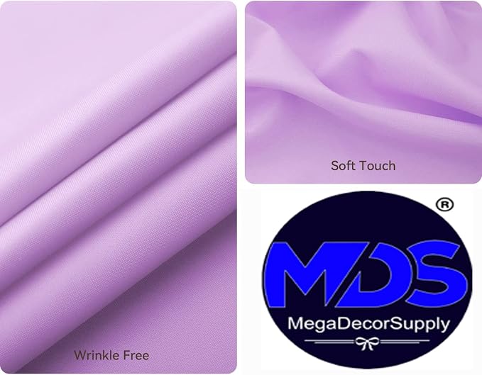 MDS Pack of 5 Rectangle Tablecloth 80 x 84 Inch Polyester Wrinkle Resistant Washable Polyester Table Cloth for Kitchen Dining Buffet Parties, Picnic, Events, Weddings and Restaurants -Lavender - Image 3