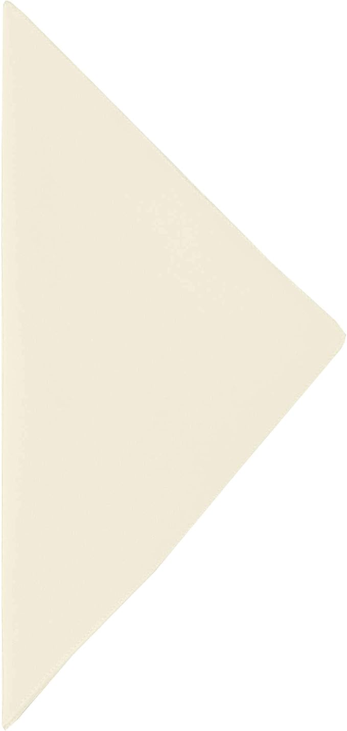 Ultimate Textile 17x17-Inch Cotton-Feel Cloth Napkins, Ivory, Set of 60 - Image 2