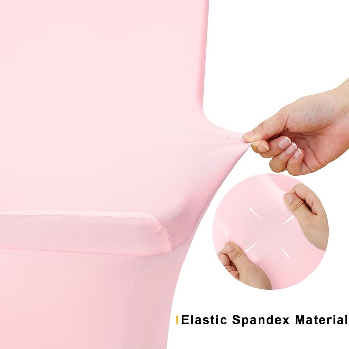 Smiry 2 Pack Spandex Table Cloth 4FT, Elastic Fitted Pink Tablecloth - Image 5