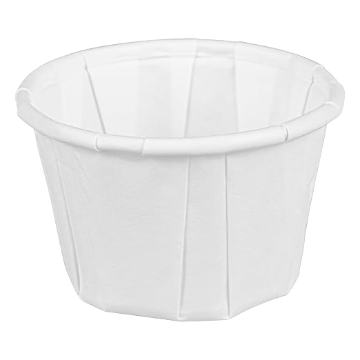 Restaurantware-Sustain 1.1 Ounce Portion Cups, 2000 Disposable Condiment Cups - Compostable, Versatile, White Paper Sample Food Cups, Stylish, For Serving Dips, Jams, Sauces, Nuts, And More by Restaurantware