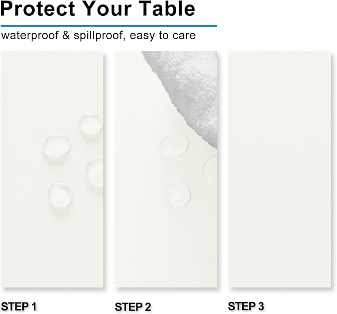 Hiasan Ivory Tablecloth for Rectangle Tables, 54 x 120 Inch, 1 Pack | Waterproof, Spillproof, Wrinkle Resistant, Washable Polyester Table Cloth for Dining/Party/Banquet/Gathering/Outdoor Use - Image 3