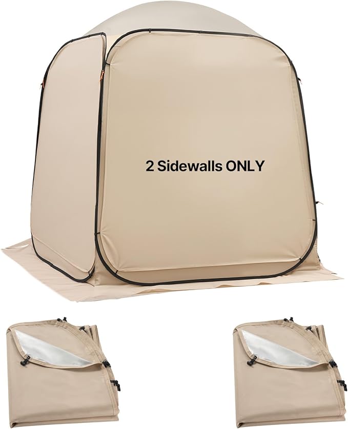 VEVOR Sidewalls for Screen House Gazebo, for VEVOR 6 x 6 ft Screen House Tent, Sun Protection, 5.51 x 5.71 ft 300D Oxford Silver-Coated Fabric, Pack of 2 (Not Include Tent), for Outdoor Activities