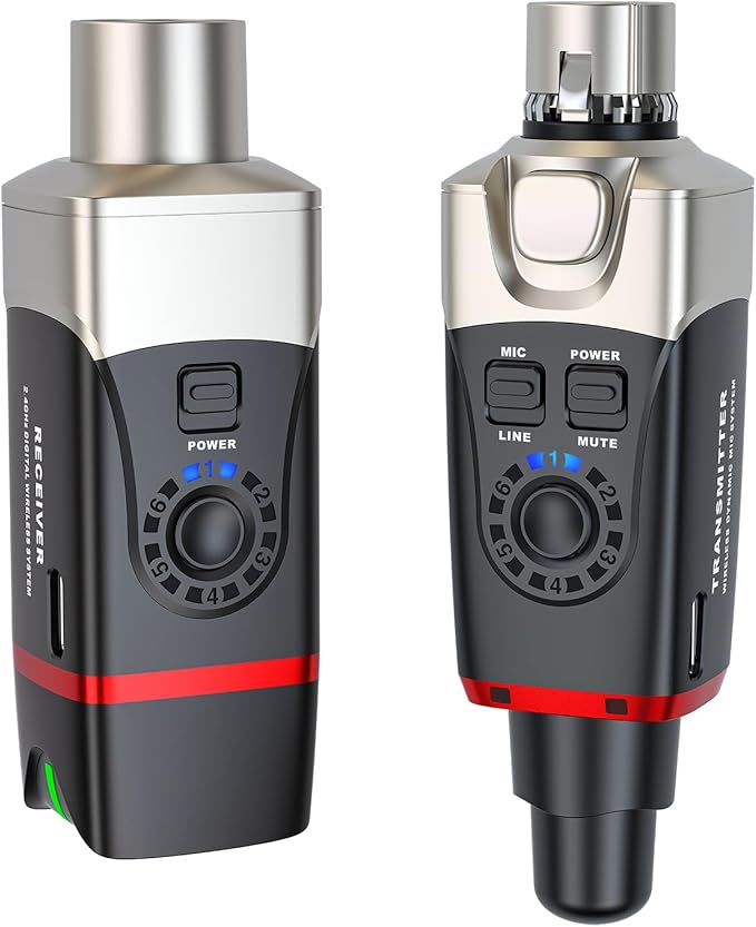 Xvive U35 Wireless Microphone System 5.8GHz Wireless XLR Transmitter and Receiver for Dynamic Microphone, Audio Mixer, PA System, Channel Scan Mode