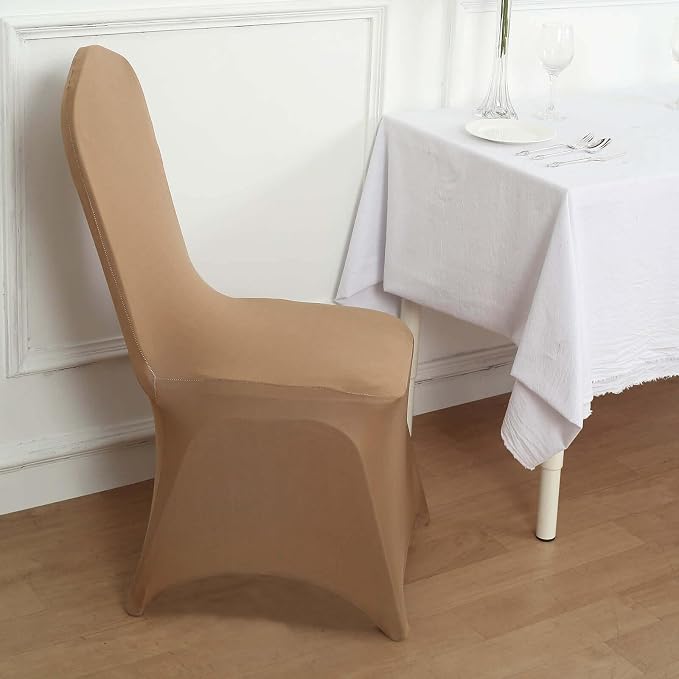 Tableclothsfactory Taupe Stretchy Spandex Fitted Banquet Chair Cover Dinning Event Slipcover for Wedding Party Banquet Catering - Image 8