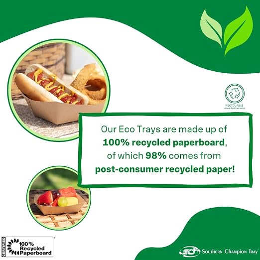 Southern Champion Tray 0521 #250 ECO Kraft Paperboard Food Tray, 2-1/2 lb Capacity (Case of 500) - Image 5